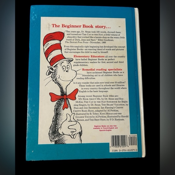 1964 Dr. Suess - The Cat in the Hat Beginner DICTIONARY Hardcover Book - Picture 3 of 8